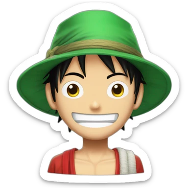 Luffy avec la tenue de zoro sticker