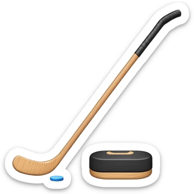 hockey stick and puck sticker