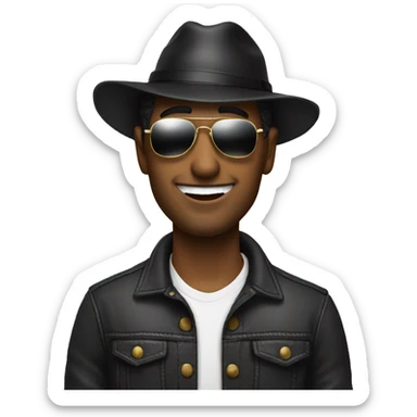 man with georgia hat and mirror sunglasses sticker