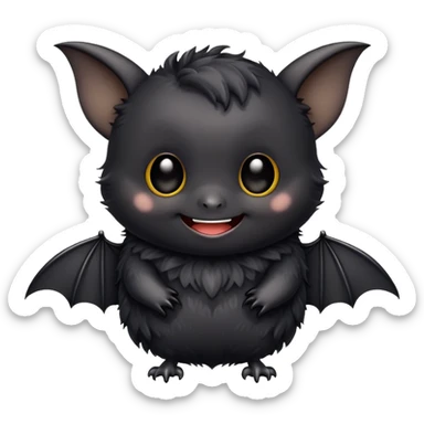 cute black bat sticker