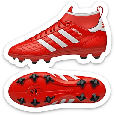 red Adidas football boot sticker