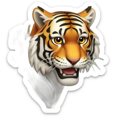 angry- Tiger  sticker