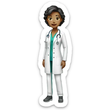 Female doctor full body sticker