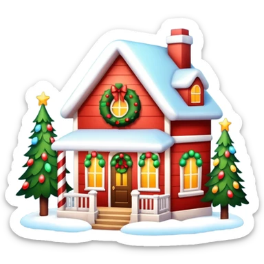 Christmas house  sticker