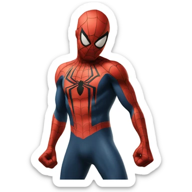 spiderman pose sticker