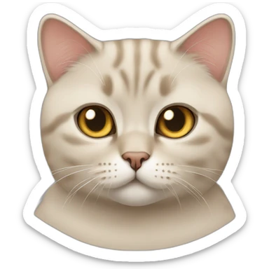 british shorthair beige cat sticker