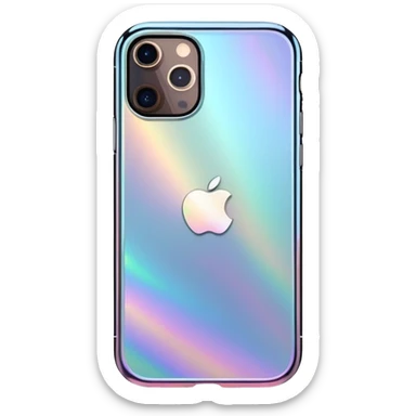 iPhone 14 pro in holographic Iridescent case sticker