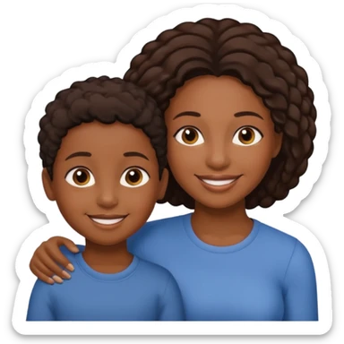 no a black mother and a black child sticker