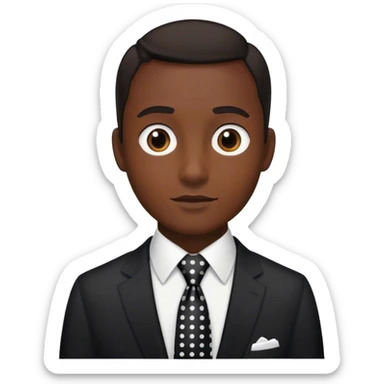 Spotty black tie sticker