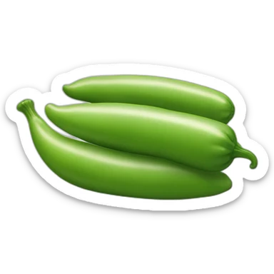 Cornichon avec poils et tête de chat sticker