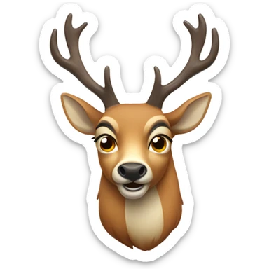 Silly swedish deer sticker