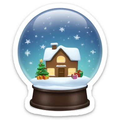Christmas snowglobe sticker