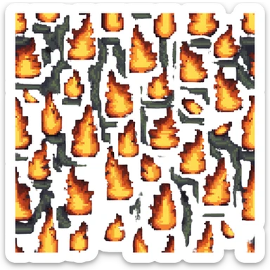 mage of fire with a background of a dark castle sticker