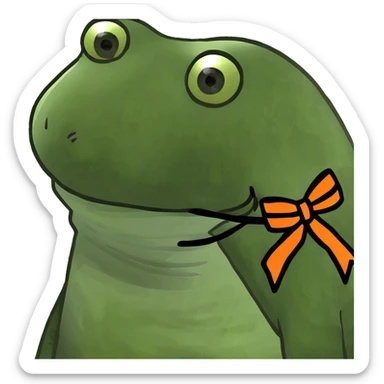 striped black-orange ribbon sticker