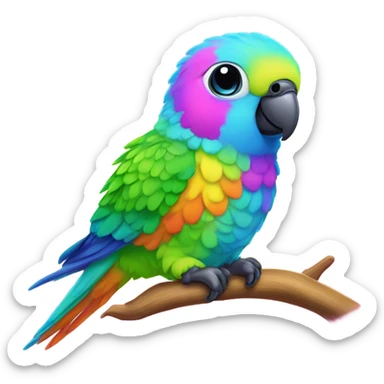 Lisa Frank parakeet  sticker