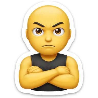 angry arms crossed emoji sticker