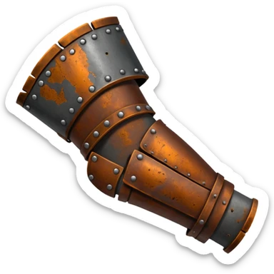 Rusted warrior arm armor sticker