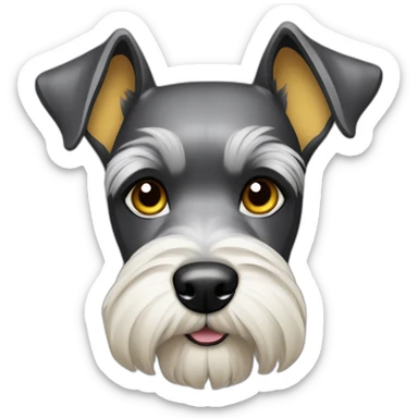 schnauzer breed with yellow brazilian dog sticker