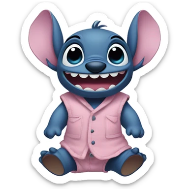 Stich in rosa sticker
