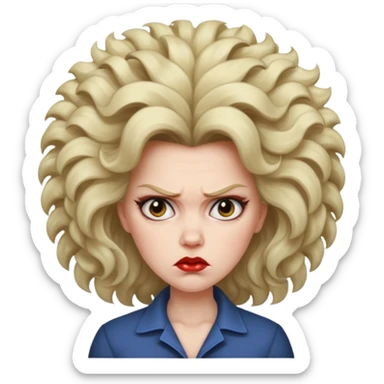 Mean lady from Texas with big hair  sticker