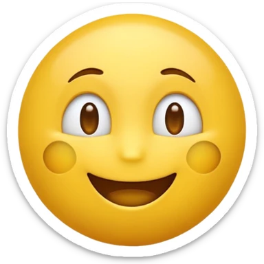 Happy yellow emoji face, gently bouncing up and down. Ultra smooth coherent movement, shot with IMAX Camera, hyper detailed photorealism, ultra high definition, cinematic crisp realism. White background, close-up. sticker
