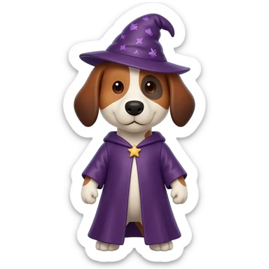 Dog wizard sticker