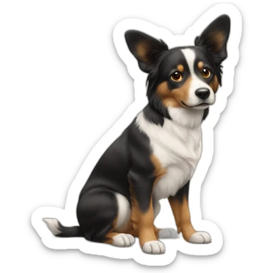 Un chien avec un nœud papillon sticker