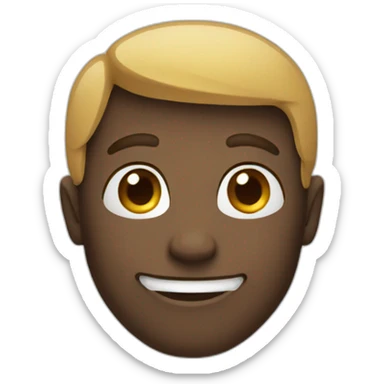 Face half smiling sticker