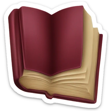 burgundy book sticker