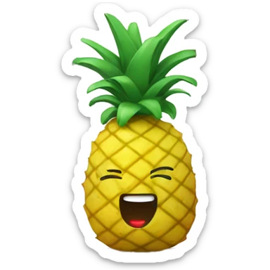 Pineapple on a swing sticker
