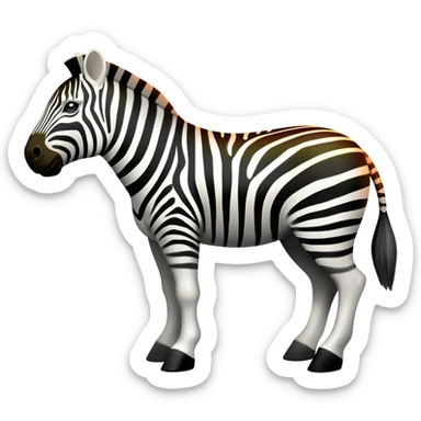 kálející zebra sticker