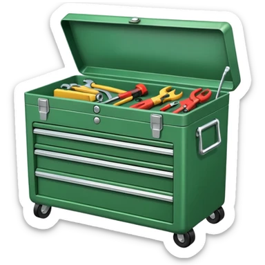 green mechanic tool table sticker