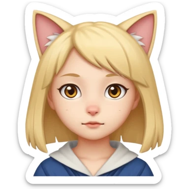 neko-girl curious sticker