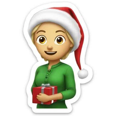 Naughty list with Suzanne at the top sticker