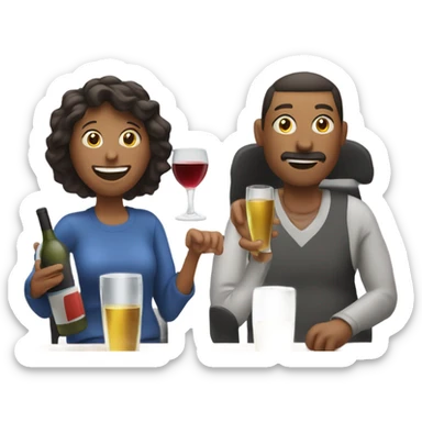 parents drinking wine and shots at a sports practice sticker