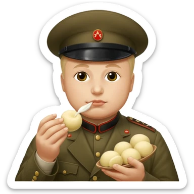 Mussolini ăn mochi sticker