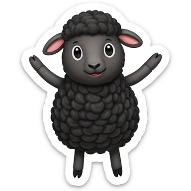 black sheep dancing sticker
