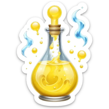 yellow potion and thunder sticker