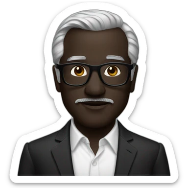 Martin Scorsese with a black skin sticker