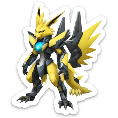 Renamon-Jolteon-Zeraora-mecha full body sticker