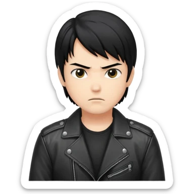 biker manga style sticker