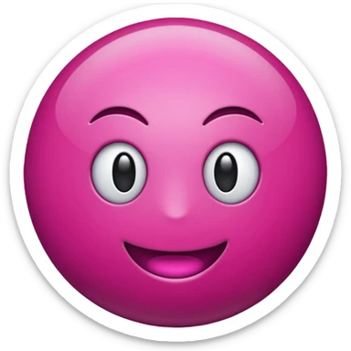 magenta color sphere, Negative : Emoji. sticker