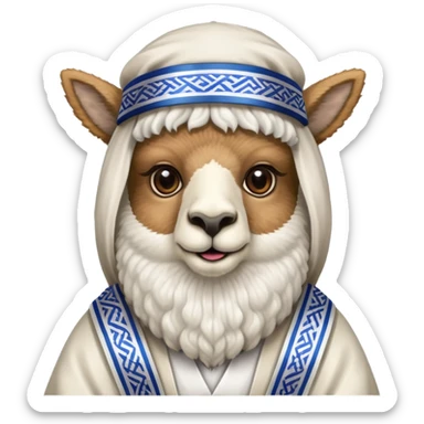 Alpaca rabbi sticker