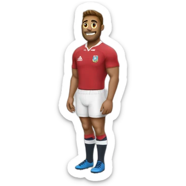 Un rugbyman qui fait une passe sticker