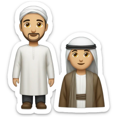 Un musulman et un juif ensemble sticker