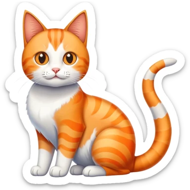 Cat with human paws and fish tail  sticker