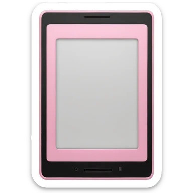 kindle light pink with white screen  sticker