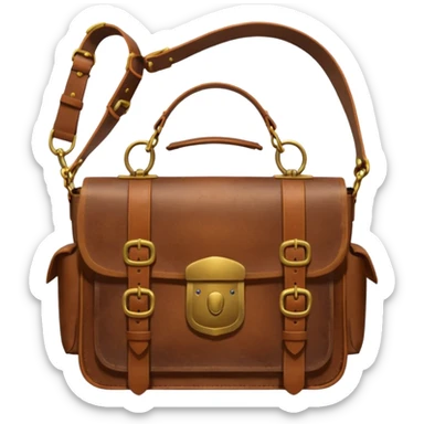 vintage antique academia shoulder bag sticker