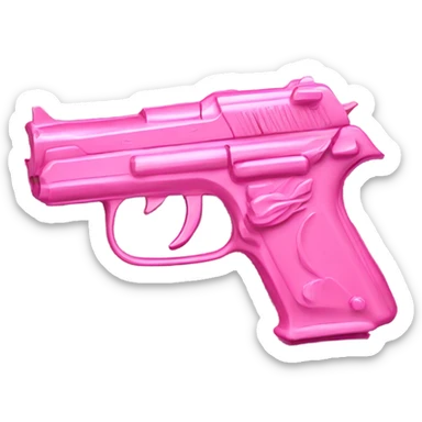 Pink gun sticker
