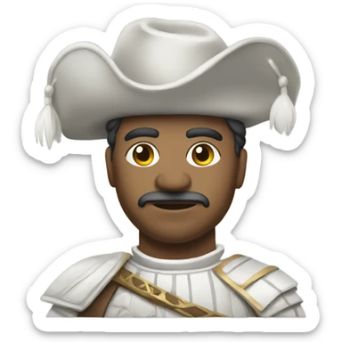Conquistador all white ancestor sticker